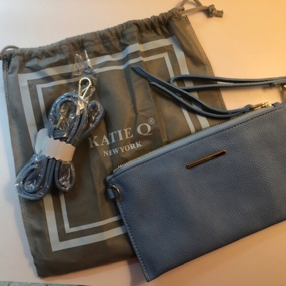 Katie Q New York Cross Body Bag - Light Blue - Picture 2 of 3